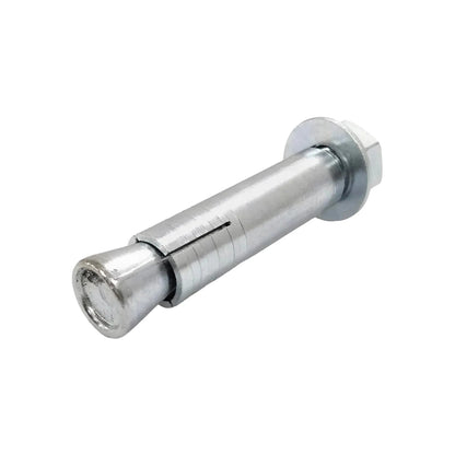 Taquete de expansión metálico con tornillo hexagonal y arandela para concreto