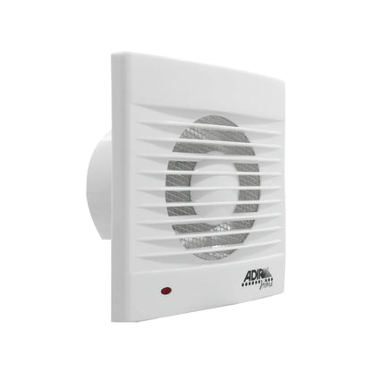Extractor de aire ADIR Home blanco con rejilla frontal y luz indicadora para ventilación de baños y cocinas