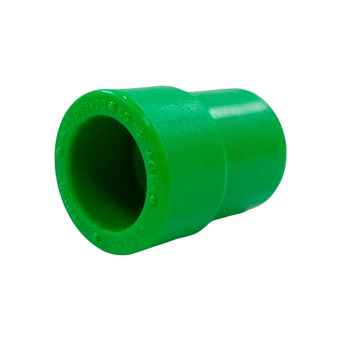 Reducción PPR 25x20mm verde PN25 para tubería de agua, fitting de plomería