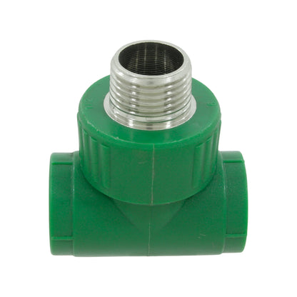 Tee PPR 20 mm (1/2") rosca exterior (macho) Aquaplas