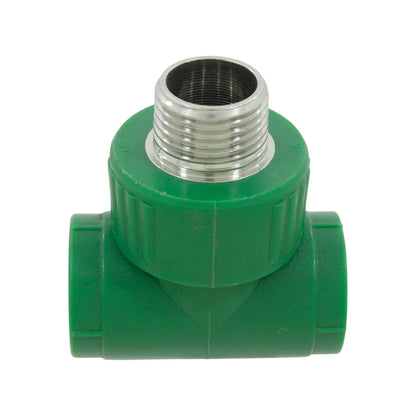 Tee PPR 20 mm (1/2") rosca exterior (macho) Aquaplas