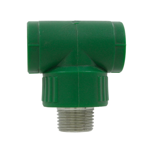 Tee PPR 20 mm (1/2") rosca exterior (macho) Aquaplas