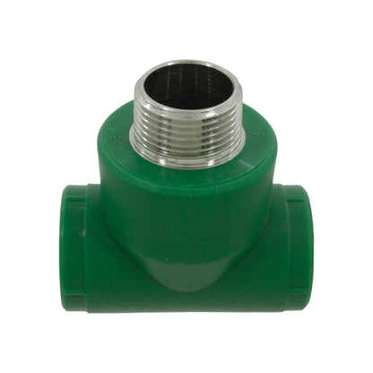 Tee PPR 25 mm (3/4") rosca exterior (macho) Aquaplas