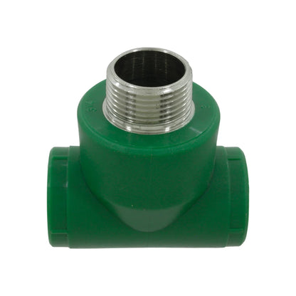Tee PPR 25 mm (3/4") rosca exterior (macho) Aquaplas