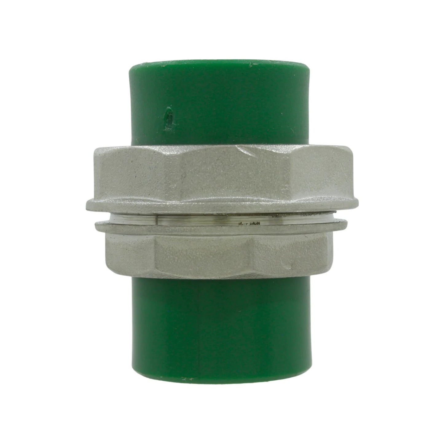 Unión PPR verde de 25 mm (3/4") con rosca metálica para fontanería