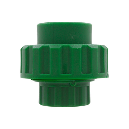 Tuerca unión PPR plástica verde 25mm para tuberías de agua, conector de fontanería