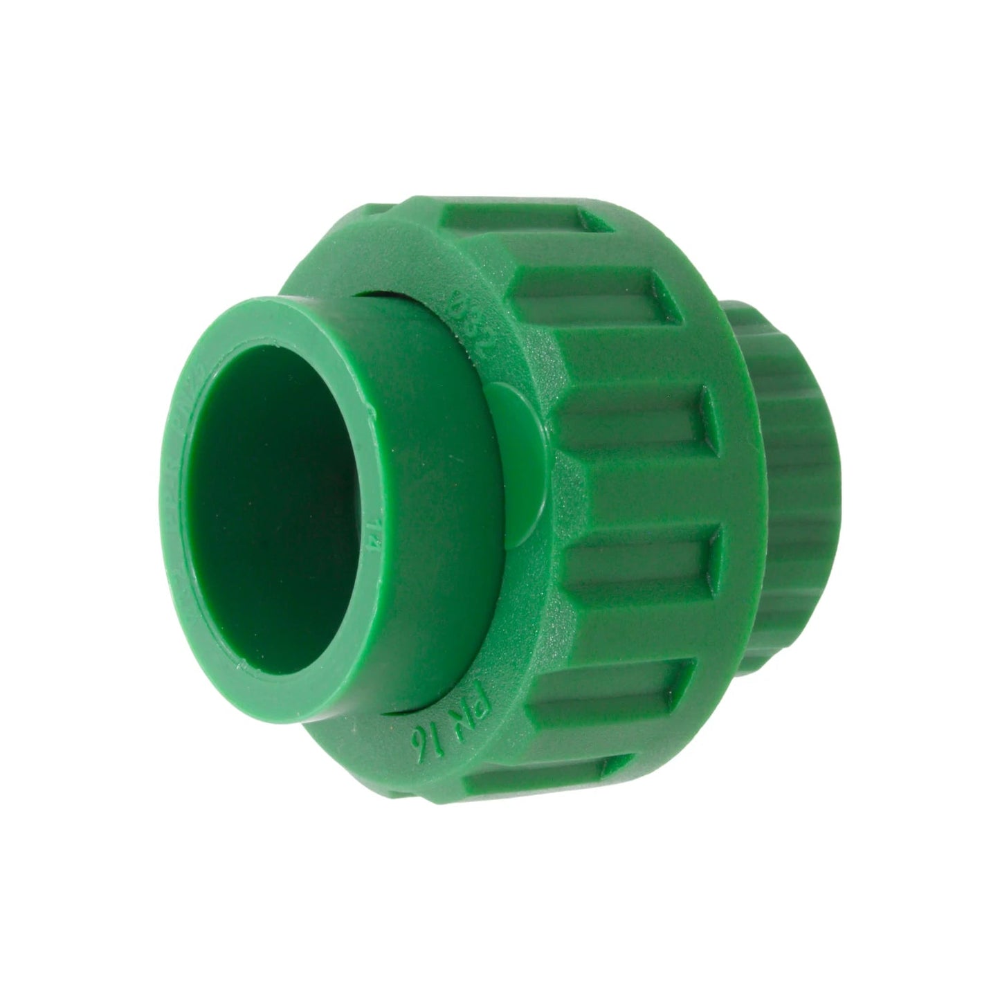 Tuerca unión plástica PPR verde 32mm (1 pulgada) PN16 para fontanería