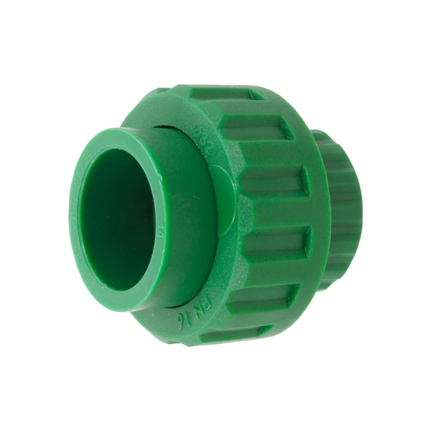 Tuerca unión plástica PPR verde 32mm (1 pulgada) PN16 para fontanería