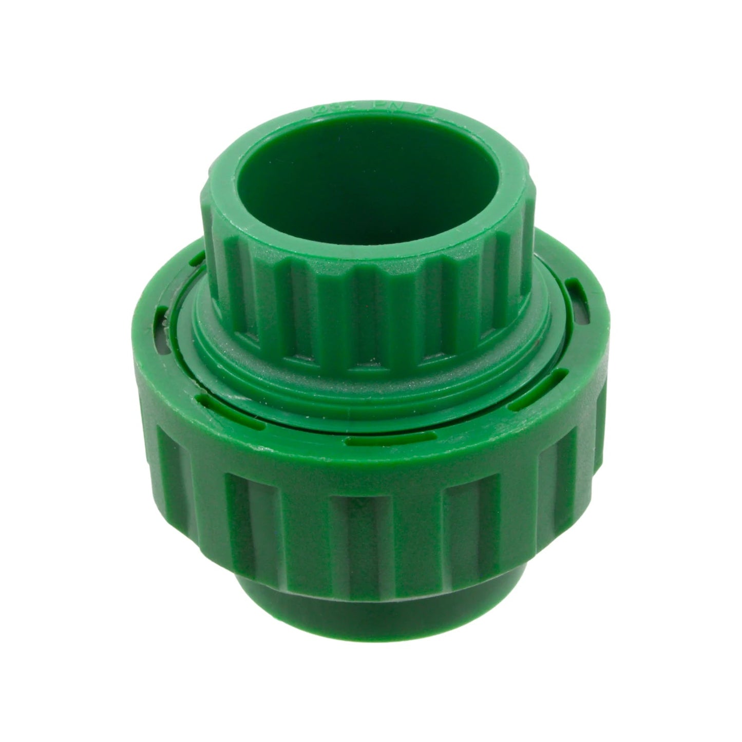 Tuerca unión PPR plástica verde 32mm (1 pulgada) para tuberías de agua