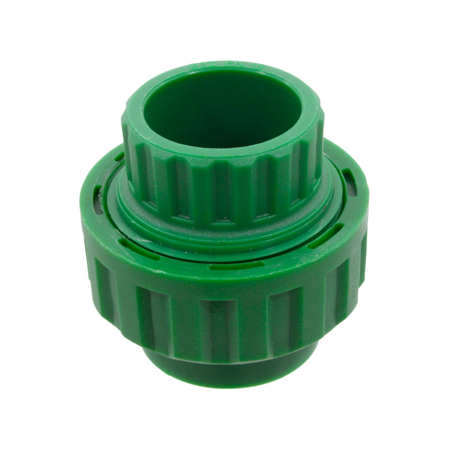 Tuerca unión PPR plástica verde 32mm (1 pulgada) para tuberías de agua