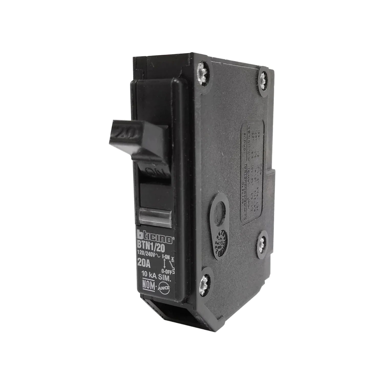 Pastilla térmica de 1 polo 20 A,Protección termo magnética.,Alta resistencia 120 V