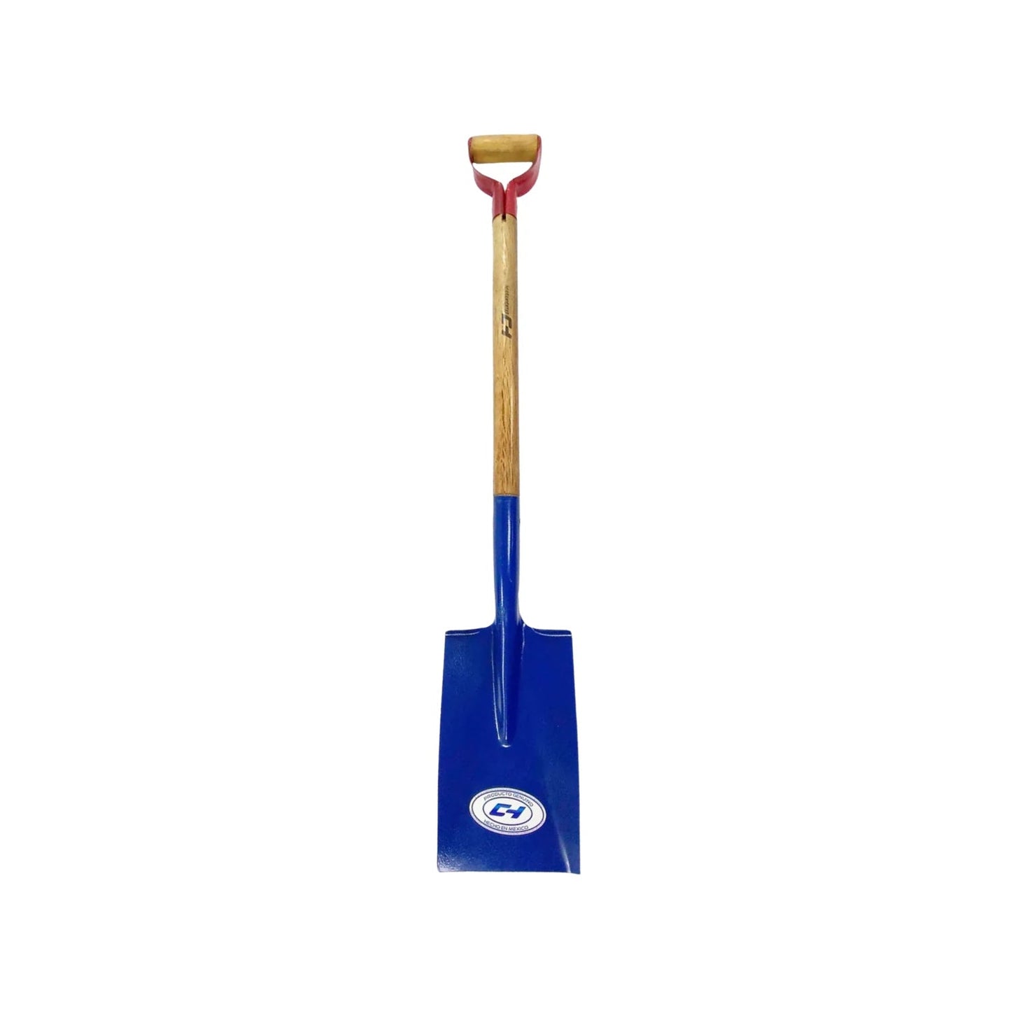 Pala cuadrada azul CH con mango de madera tipo D para excavación y jardinería