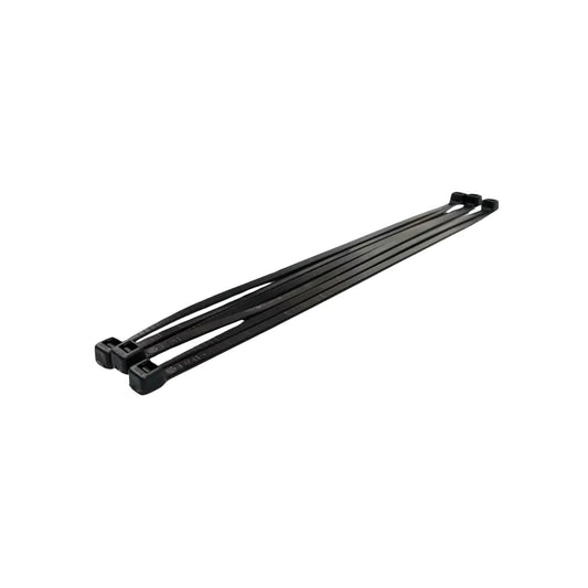 Fabricado en ABS,Largo 10 cm / 4",Tensión 8 kg,Cincho de plástico color negro de uso ligero (bolsa de 100piezas).