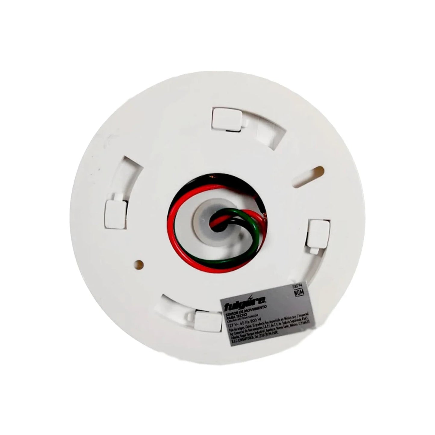 Sensor de movimiento Fulgore blanco para techo, instalación posterior con cables de conexión.