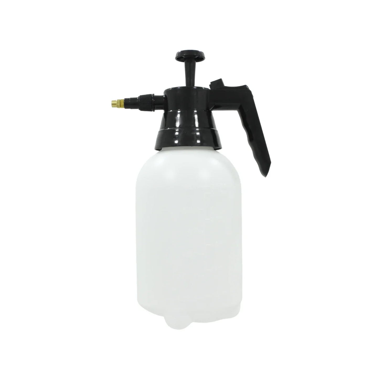 Bomba fumigadora manual 1.5 litros blanca y negra, pulverizador a presión para jardín.
