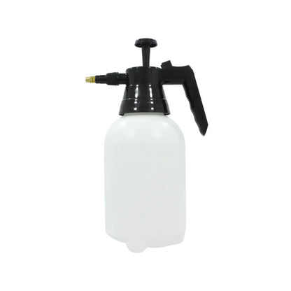Bomba fumigadora manual 1.5 litros blanca y negra, pulverizador a presión para jardín.