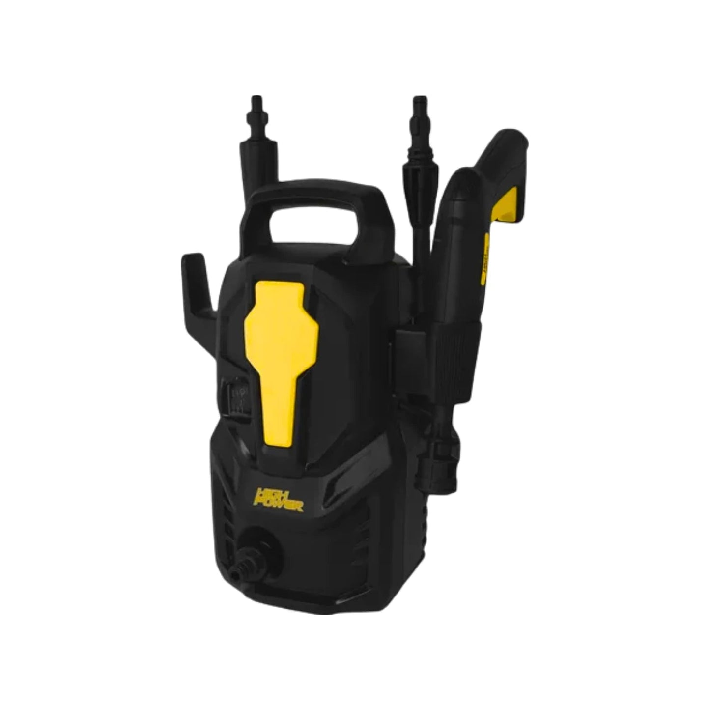 Hidrolavadora High Power negra y amarilla 1300W 1305 PSI para limpieza a presión