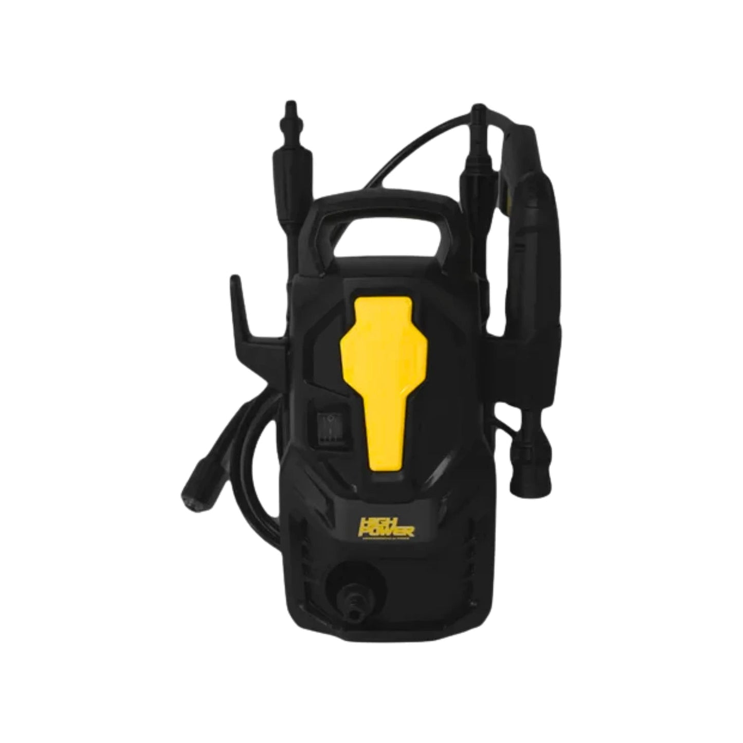 Hidrolavadora eléctrica High Power negra y amarilla 1300W 1305 PSI para limpieza profunda de coches y hogar