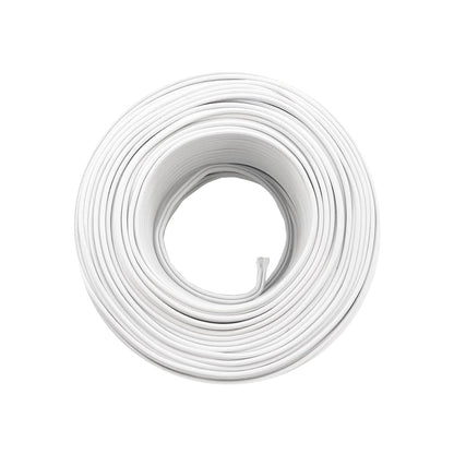 Bobina de cable eléctrico blanco calibre 12, 100 metros, para instalaciones y proyectos eléctricos