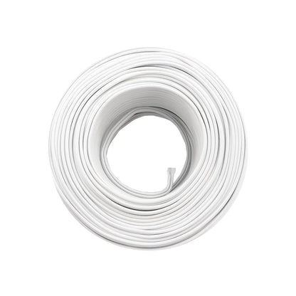 Conductor eléctrico bimetálico (cobre-aluminio).,100 metros de largo.,Cable dúplexcalibre 12,Aislamiento individual de PVC antiflama.,Ideal para suministrar energía en baja tensión.,Cable flexible tensión máxima 300 V,De 65 hilos.
