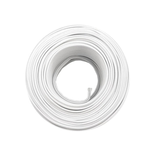 Conductor eléctrico bimetálico (cobre-aluminio).,100 metros de largo.,Cable dúplexcalibre 12,Aislamiento individual de PVC antiflama.,Ideal para suministrar energía en baja tensión.,Cable flexible tensión máxima 300 V,De 65 hilos.