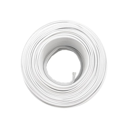 Conductor eléctrico bimetálico (cobre-aluminio).,100 metros de largo.,Cable dúplexcalibre 18,Aislamiento individual de PVC antiflama.,Ideal para suministrar energía en baja tensión.,Cable flexible tensión máxima 300 V,De 16 hilos.