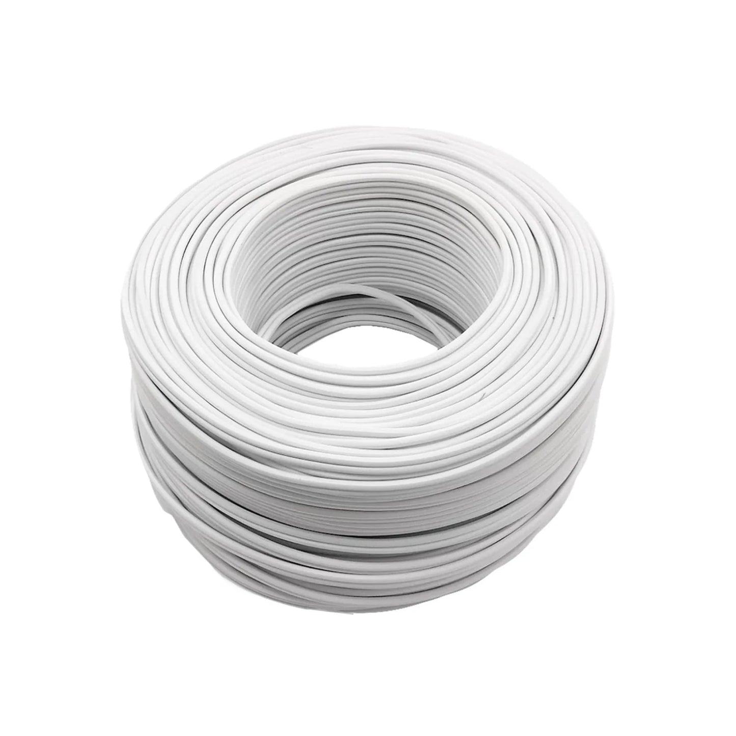 Rollo de cable eléctrico blanco calibre 18, 100 metros para instalaciones domésticas y proyectos
