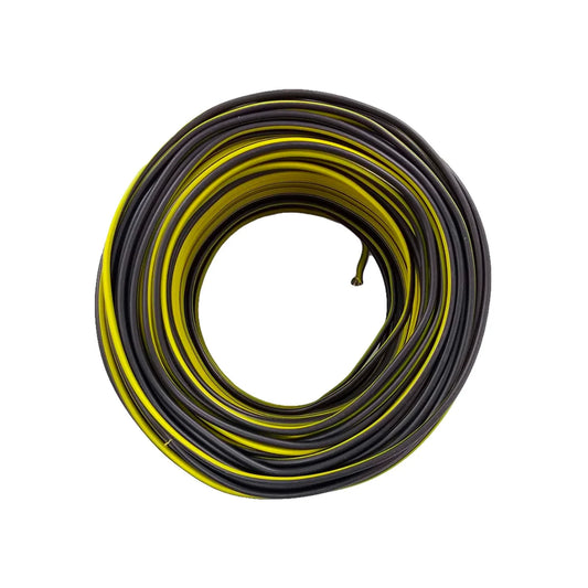 Cable alucobre.,100 metros de largo.,Calibre 14,Flexible. y ligero.,Aislamiento de PVC y antiflama 90º.,Único con extruido doble.,7 hilos.