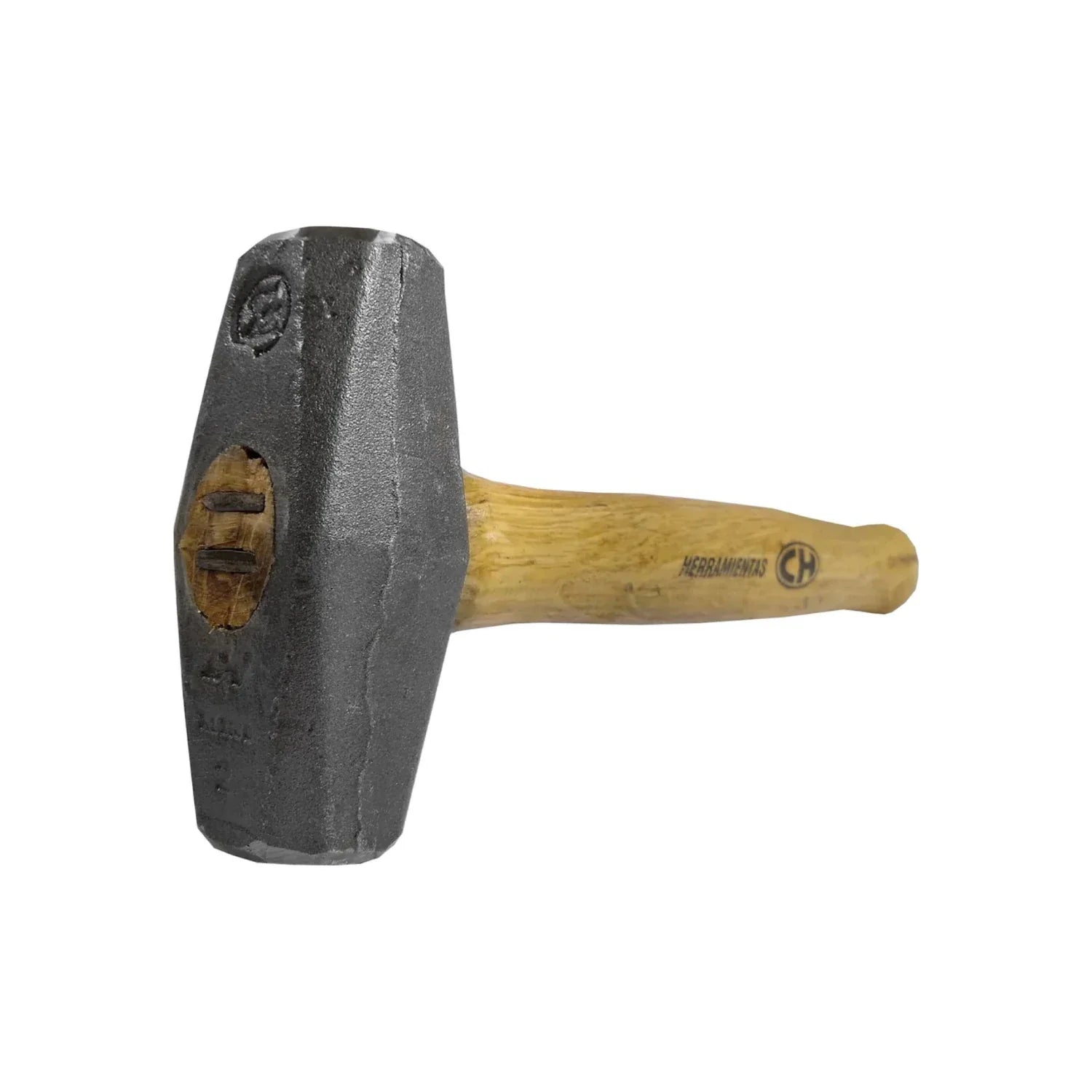 Peso: 2 lb (1 kg).,Acero SAE 1045,Doble tratamiento térmico.,Mango de madera.