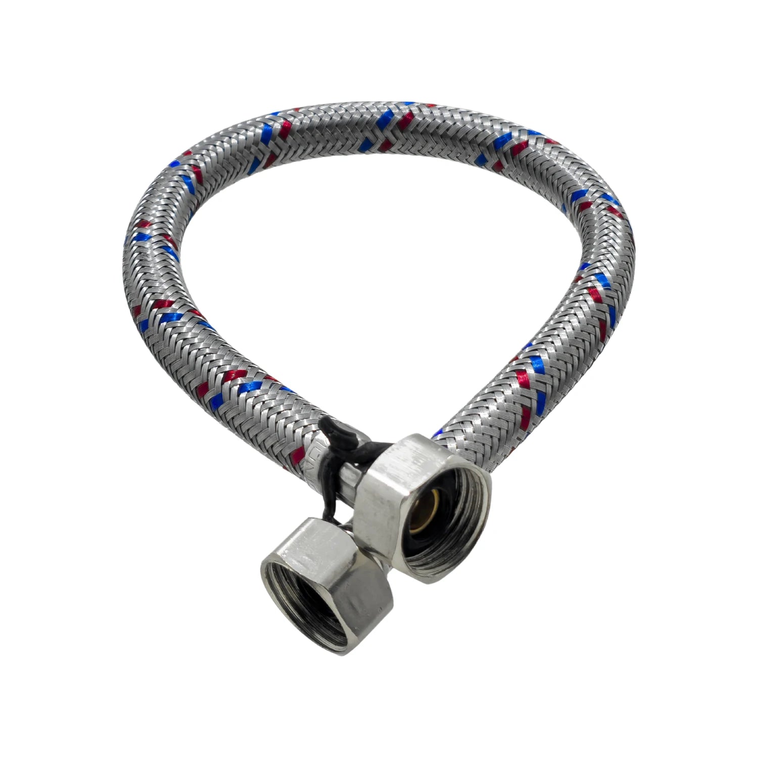 Manguera flexible trenzada metálica con hilos rojos y azules, conectores para lavabo/fregadero 40 cm