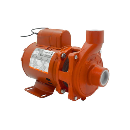 Bomba centrífuga Múnich 1/2 HP para agua, motor eléctrico color naranja