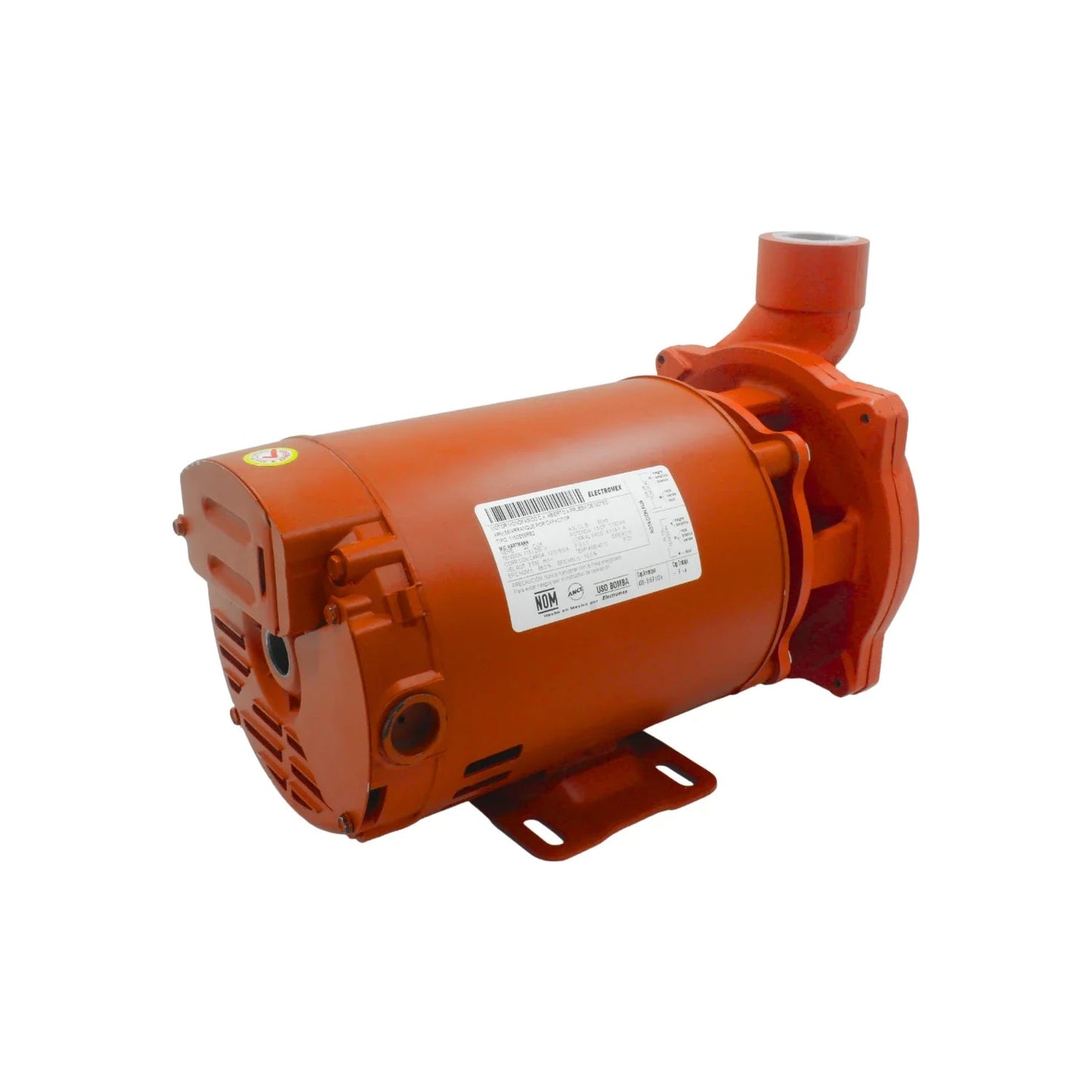 Bomba centrífuga Múnich 1.5 HP eléctrica naranja para bombeo de agua residencial y comercial.