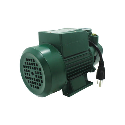 Bomba periférica eléctrica 1/2 HP verde. Para aumentar presión y suministro de agua en casa o jardín.