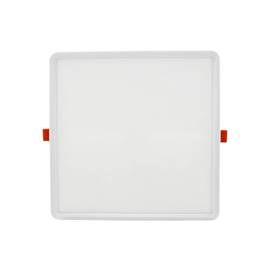 Panel LED cuadrado blanco ultra delgado empotrable para techo, con clips de sujeción para fácil instalación