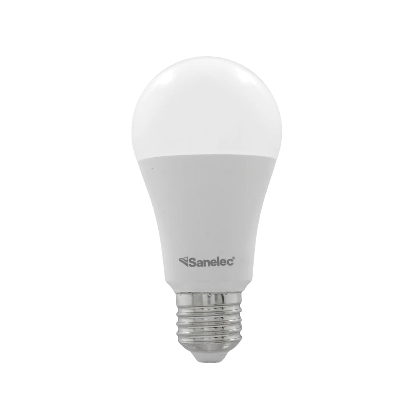 Foco LED Sanelec de luz blanca con base E27 estándar para ahorro de energía en iluminación de interiores