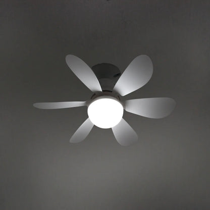 Ventilador de techo blanco con 6 aspas y luz LED integrada para el hogar