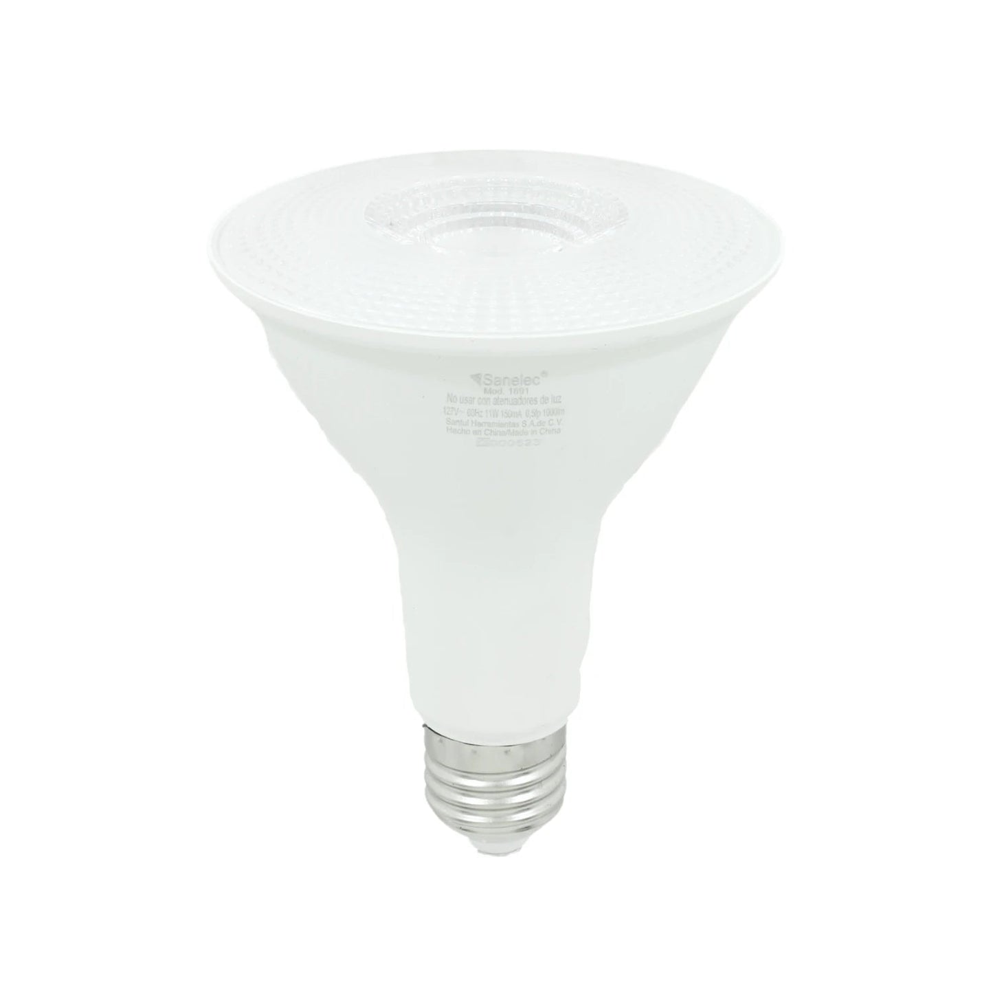 Lámpara LED Sanelec 1891 blanca luz fría 11W (65W equiv.) con base E27 tipo PAR