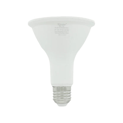 Foco LED Sanelec 11W PAR blanco, luz fría, rosca E27, no atenuable, modelo 1891.
