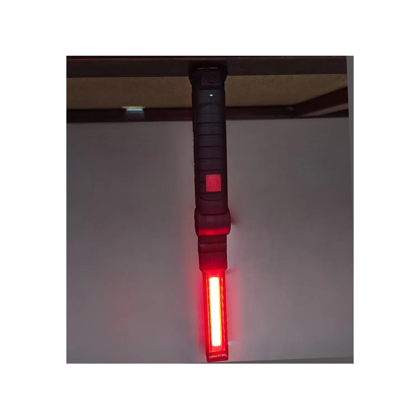 Luz de inspección LED magnética recargable, negro/rojo, con potente luz roja para taller mecánico