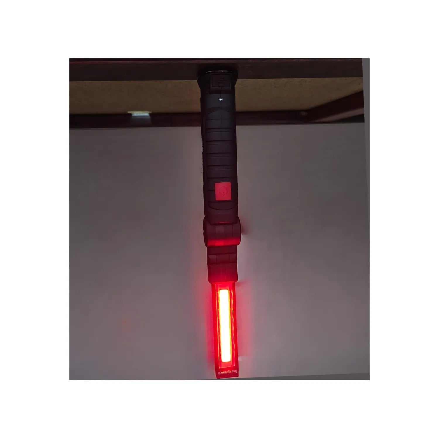 Luz de inspección LED magnética recargable, negro/rojo, con potente luz roja para taller mecánico