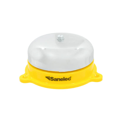 Información Técnica., Campana de acero., Base de ABS, Tono fuerte de gran alcance., Diámetro: 4” (100 mm), Voltaje: 120 V, Frecuancia: 60 Hz, Corriente: 0,25 A, Decibeles: 90 dB, Temperatura de trabajo: -30 ºC – 40 ºC, Ciclo de trabajo: No más de 3 minutos de trabajo por 20 minutos de descanso.\n\n<strong>La imagen puede diferir un poco del producto final.</strong>