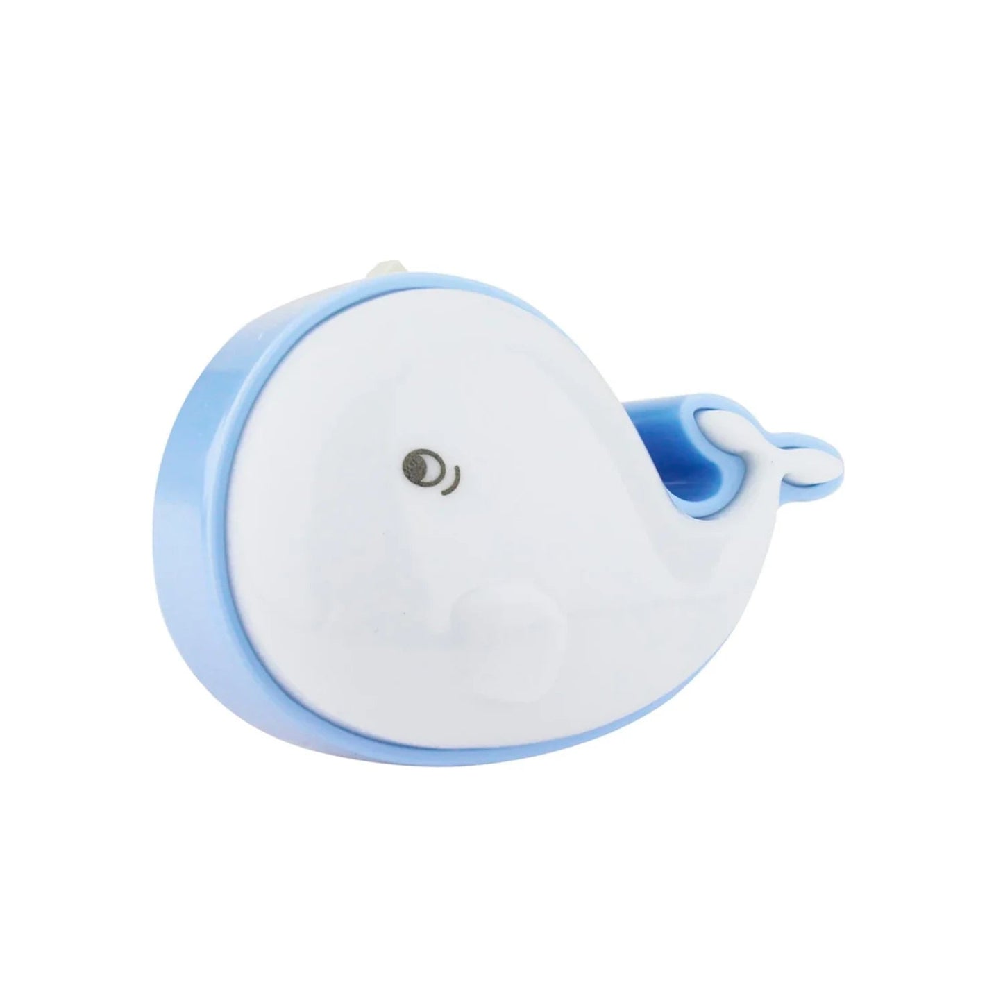 Lámpara de noche LED en forma de ballena blanca y azul, ideal para habitación infantil