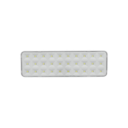 Lámpara recargable rectangular con 30 LEDs blancos, ideal para iluminación de emergencia o portátil