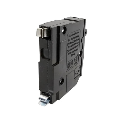 Interruptor termomagnético unipolar negro para protección de circuitos eléctricos residenciales