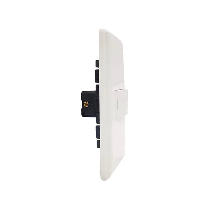 Placa de pared blanca con 1 apagador de luz, interruptor eléctrico individual