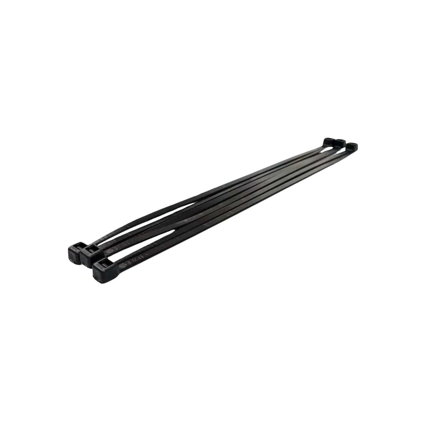 Cinchos negros de plástico marca ARAI para organización y sujeción de cables y objetos.