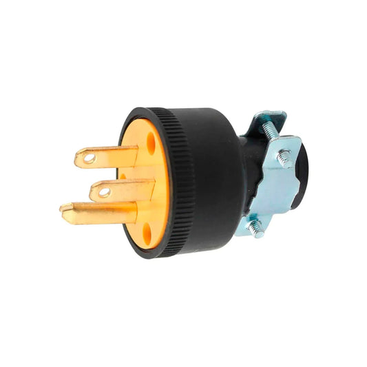 Fabricada en ABS y PVC,Clavija aterrizada.,Tensión 127 V - corriente 15 a - frecuencia 60 Hz,Clavija negra.