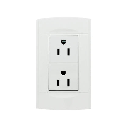 Información Técnica., Fabricada de plástico ABS, Placa 2 contactos., Voltaje: 127 V, Corriente: 10 A, Frecuencia: 60 Hz, Aterrizado, se caracteriza por tener tres puntos de conexión, línea, neutro y de tierra física</li>, La imagen puede diferir un poco del producto final.