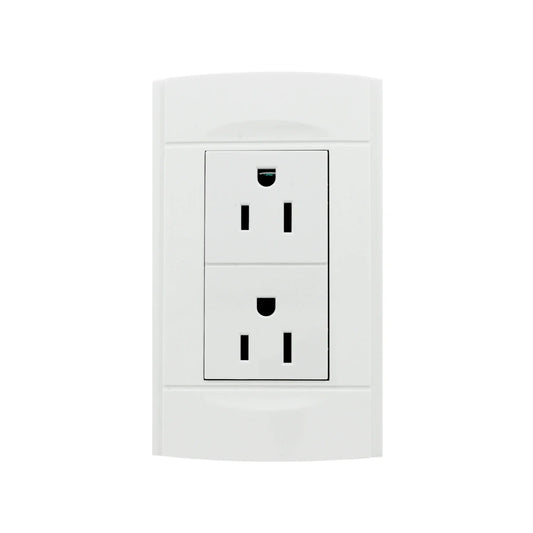 Información Técnica., Fabricada de plástico ABS, Placa 2 contactos., Voltaje: 127 V, Corriente: 10 A, Frecuencia: 60 Hz, Aterrizado, se caracteriza por tener tres puntos de conexión, línea, neutro y de tierra física</li>, La imagen puede diferir un poco del producto final.