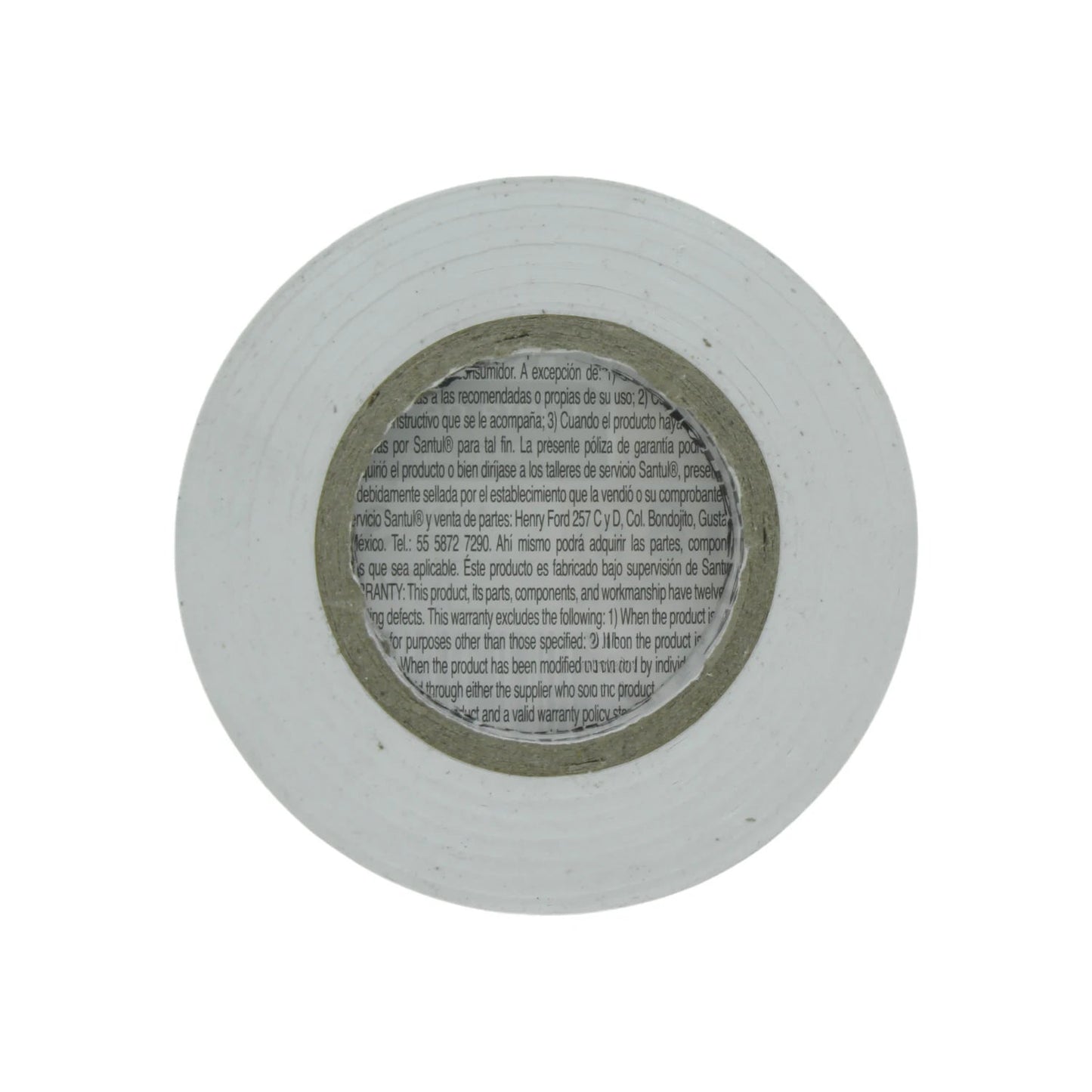 Cinta aislante blanca, rollo de alta adherencia para electricidad, aislamiento y seguridad de cables.